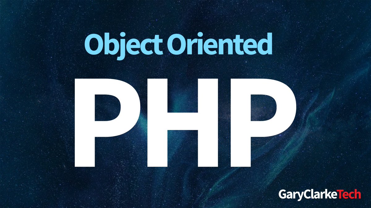 garyclarketech's tweet photo. Object Oriented PHP is now out there!

Over 100 vids / 16 hours worth

I'll give 5 of them away...could be yours for a simple ❤️ or 🔁

https://t.co/VKud99Vjc5 https://t.co/0EMbyXWy3C