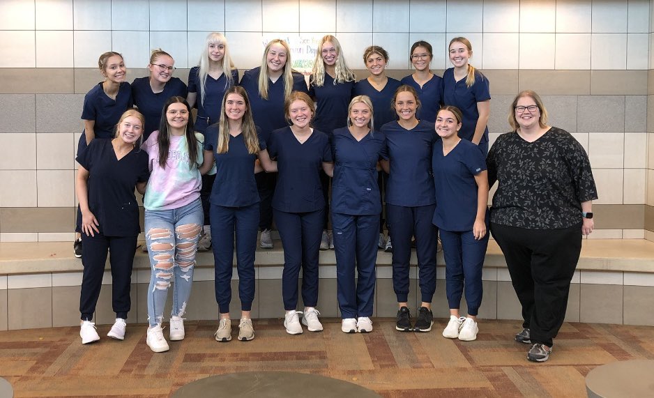 MPSHSA's tweet photo. CNA Senior students finished their three shifts of clinical work at a local nursing home with patients and did a fantastic job! Congrats! https://t.co/8mlI5rXwrV