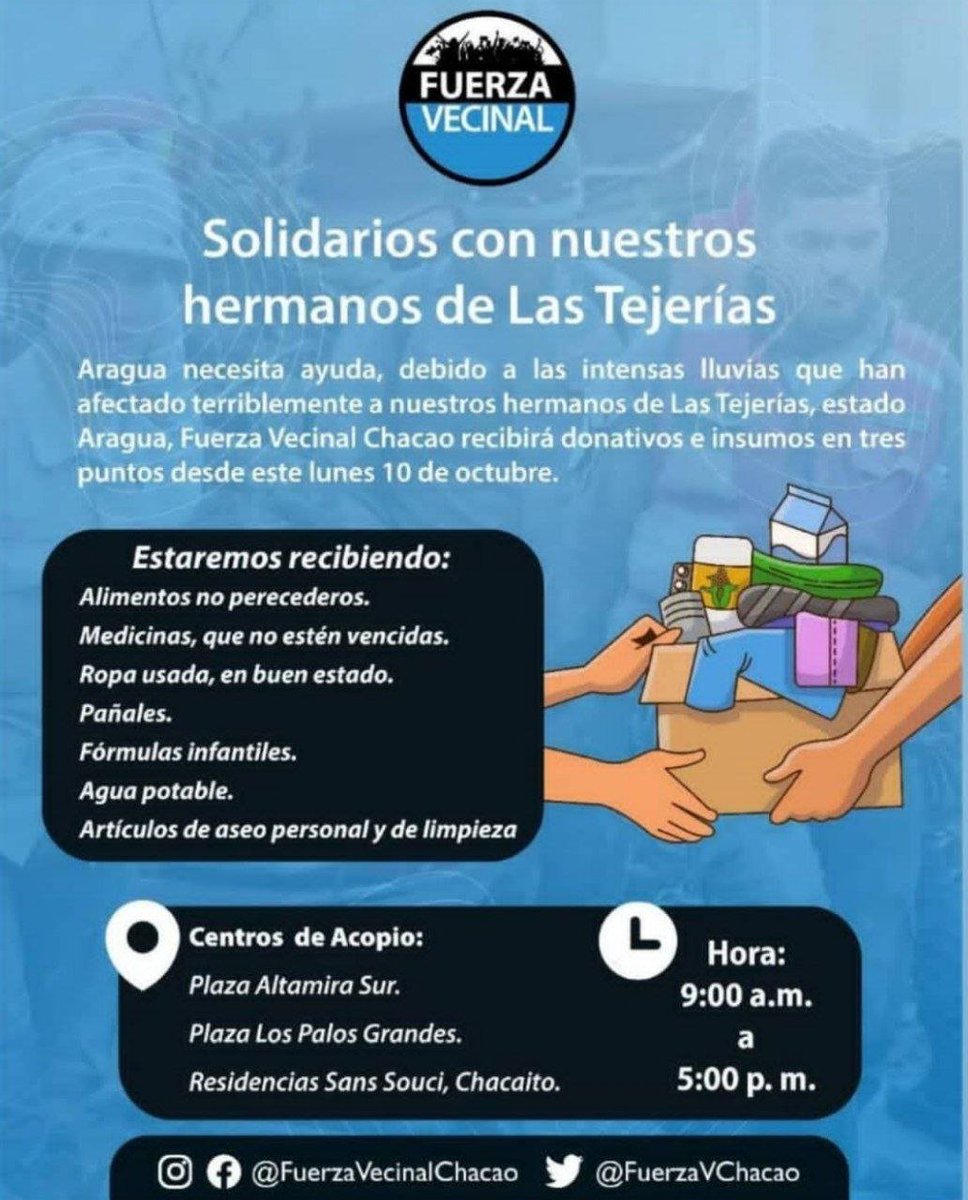 IChaborro's tweet photo. #URGENTE #TejeriasSOS #Lluvia #desaparecido #10Octubre https://t.co/H3mjXmhDan
