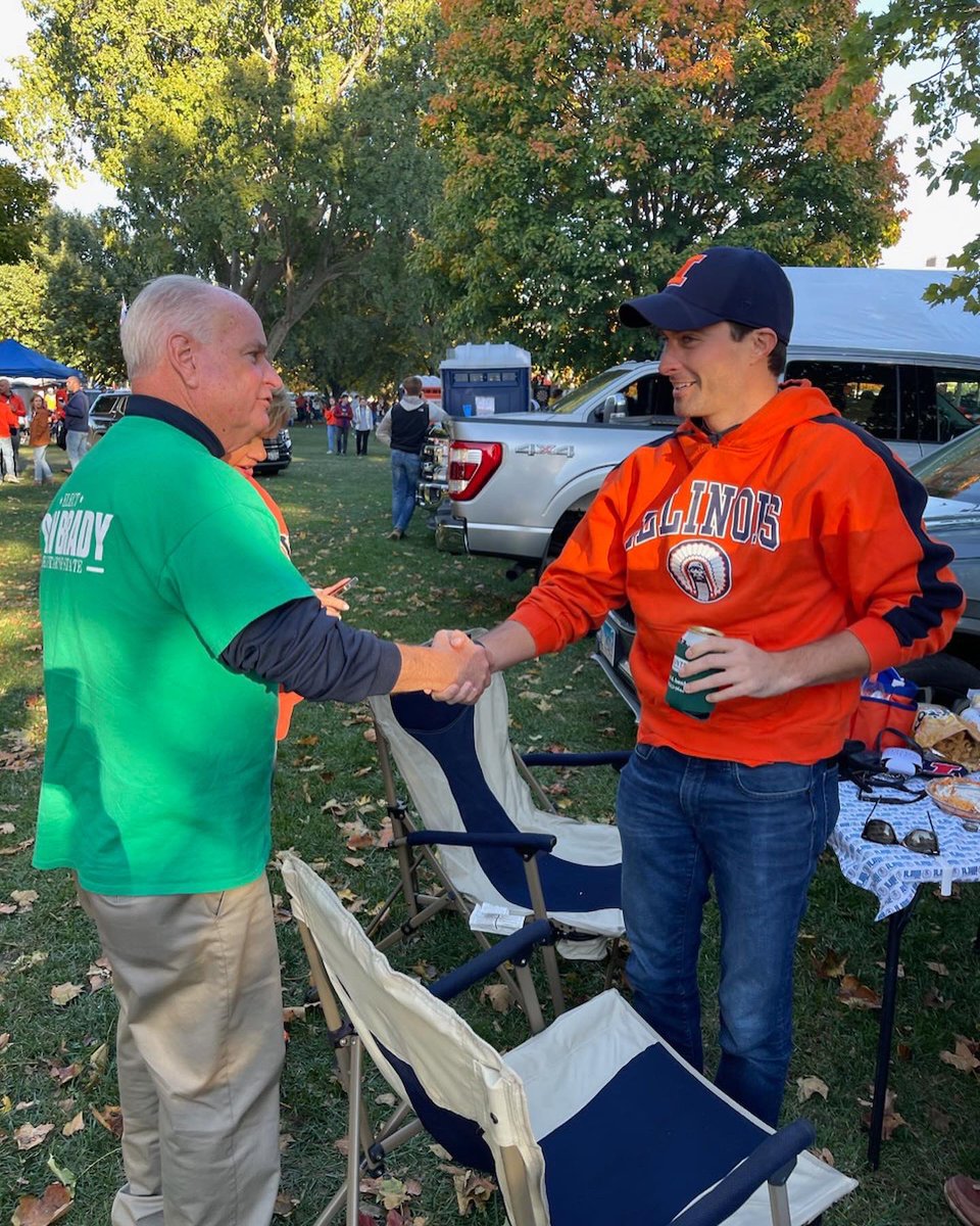 Enjoyed the tailgates at the Illinois vs Iowa game where many voters pledged their support for me to be the next IL SECRETARY OF STATE! What a great win for the Illini!
