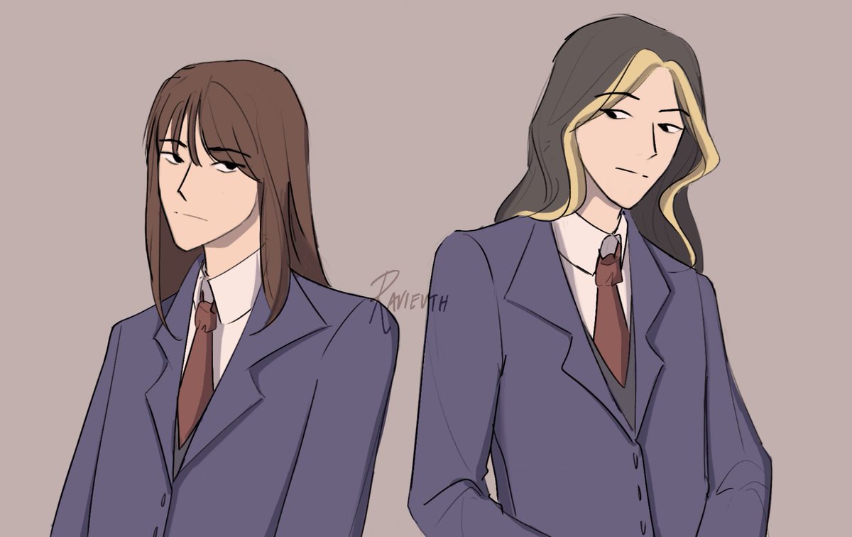 ravieuth's tweet image. and so, they were academic rivals. #darlentinafanart