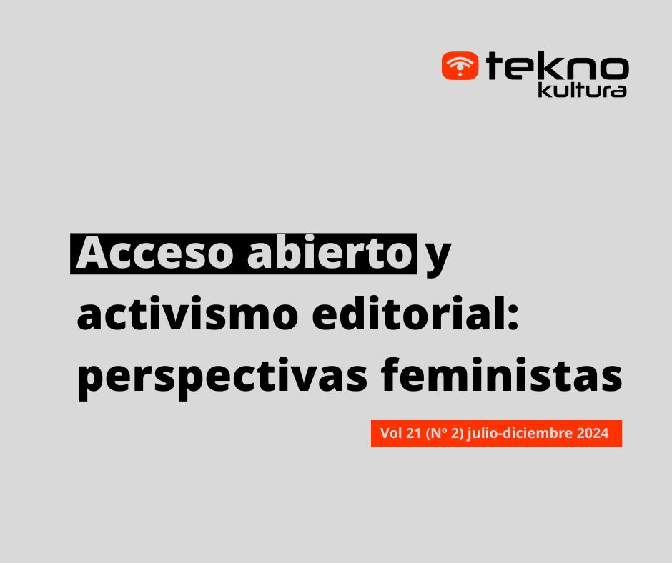 teknokultura's tweet photo. 📢 Acceso abierto y activismo editorial: perspectivas feministas.

📍Envíos antes del 15 de septiembre de 2023. 

📍En español, inglés o portugués

Toda la info aquí 👇🏻👇🏻 y en nuestra bio 😉
https://t.co/VyjZaUvhXw

#teknokultura #sociologia #UCM  #academicWriting #Feminismo https://t.co/n6DsofbXBC