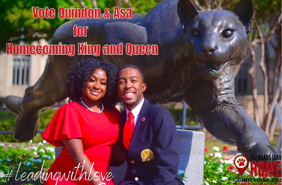 Hey Coogs! We’re Asa and Quindon and we’re running for UH 2022 Homecoming! We would love for y’all’s support these next two weeks. Voting starts October 17th and goes through October 22nd. Go Coogs!#leadingwithlove❤️ #UH #universityofhouston