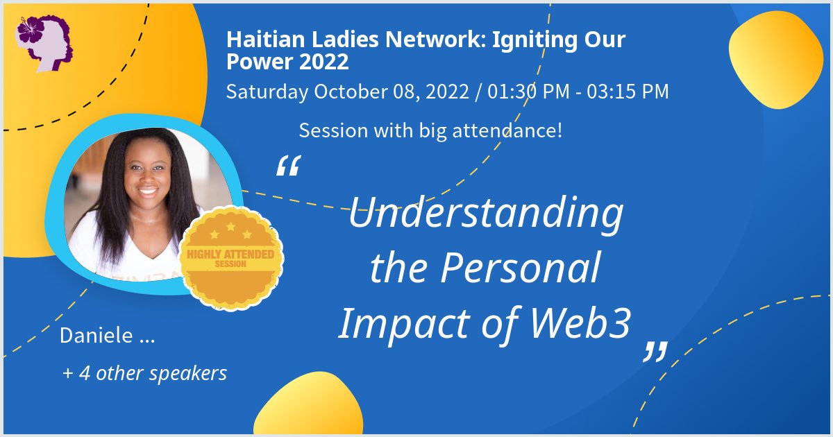daniele_djp's tweet photo. It was an honor to talk about how ⁦@officialorocash⁩ is using Web3 technology to support financial inclusion in Haiti at Haitian Ladies Network: Igniting Our Power 2022. Thanks for the great turnout! #HaitianLadiesWeekend #HaitianLadiesNetwork #HLW2022 #IgnitingOurPower https://t.co/gqxKjXrvRP