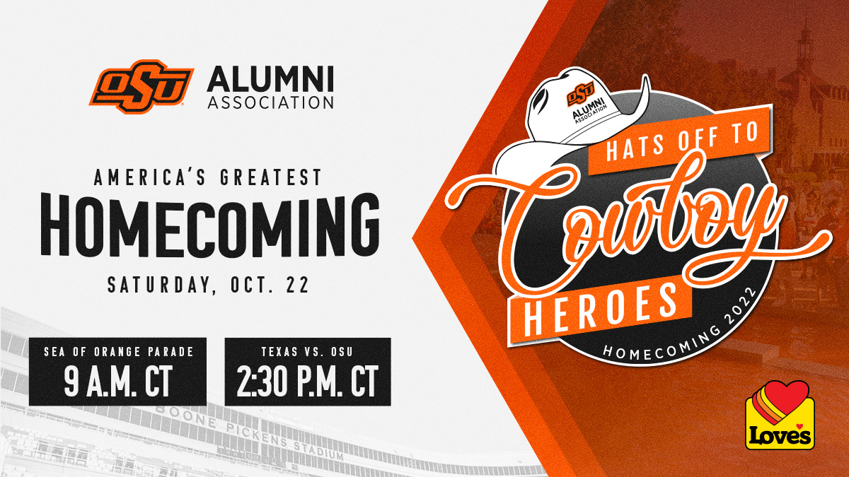 🟠 HOMECOMING ANNOUNCEMENT 🟠 See you at the Sea of Orange Parade at 9 a.m. followed by Texas vs. @CowboyFB at 2:30 p.m. CT! Visit okla.st/hc for a list of all Homecoming events and to register. #okstatehc #okstate #GoPokes