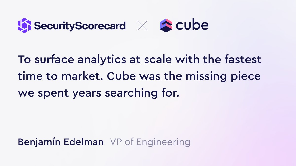 Artem Keydunov (@keydunov) on Twitter photo it is an absolute honor to work with the incredible <a href="/security_score/">SecurityScorecard</a> team to help them scale customer-facing analytics! it is an absolute honor to work with the incredible <a href="/security_score/">SecurityScorecard</a> team to help them scale customer-facing analytics!