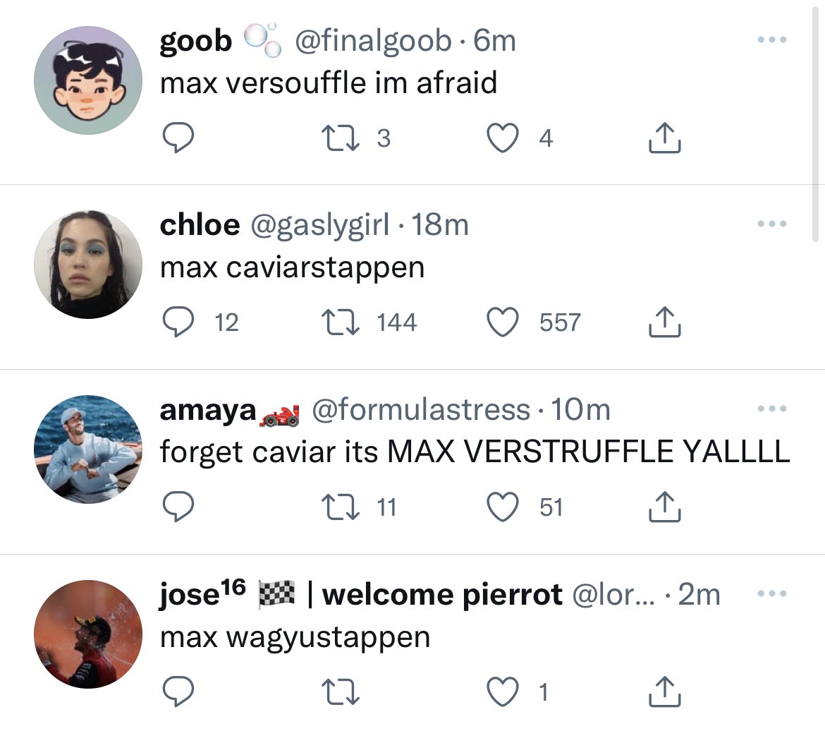 F1 Twitter has me laughing out loud today 😭