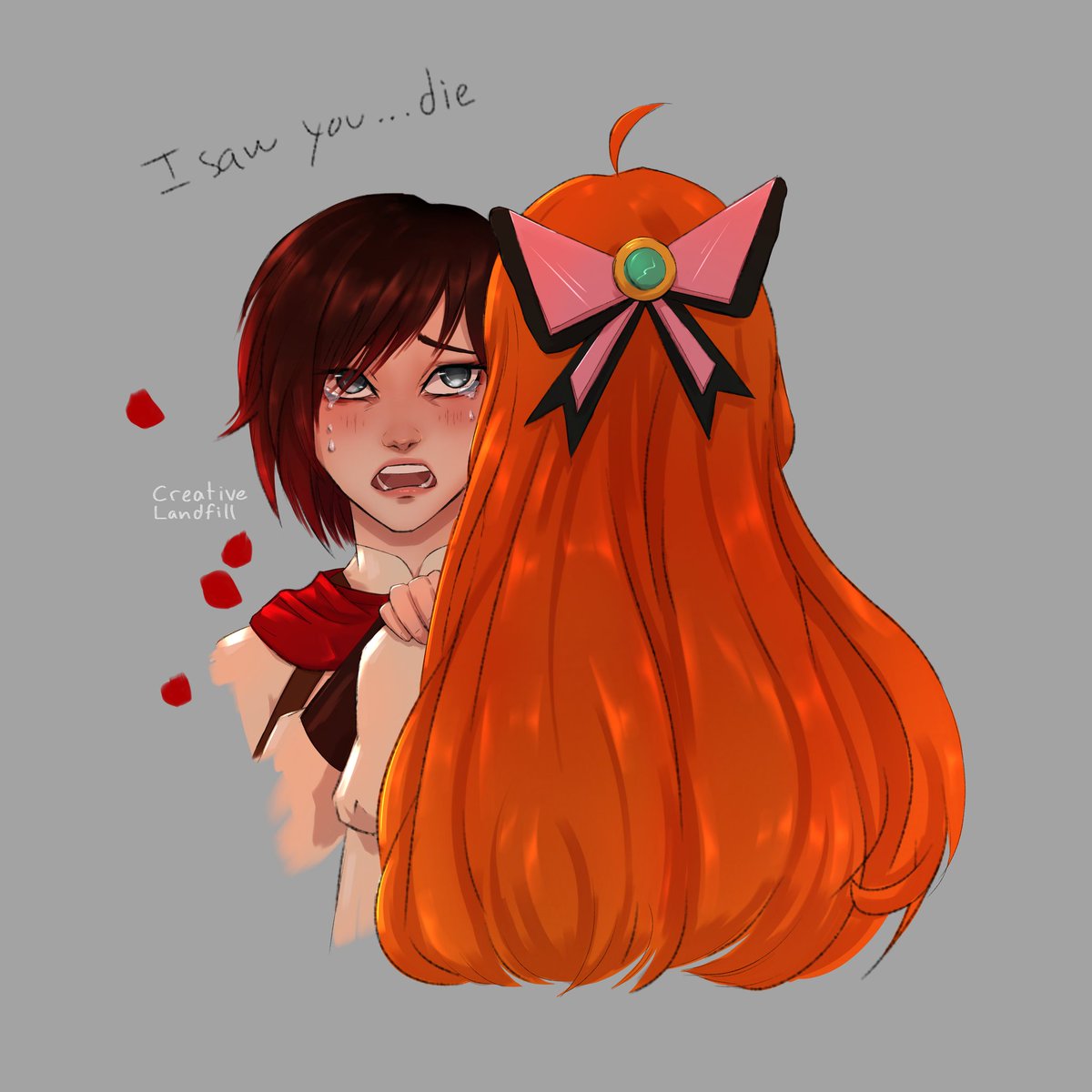 crtv_lndfll's tweet photo. yeah Ruby, she's built different ๐
.
#nutsanddolts #rwby #rwbyfanart #rwbyruby #RubyRose #rwbyrubyrose #rubyrwby #pennypolendina #rubyxpenny #pennyxruby #rwbyvolume7 https://t.co/rTkvf9gQPk