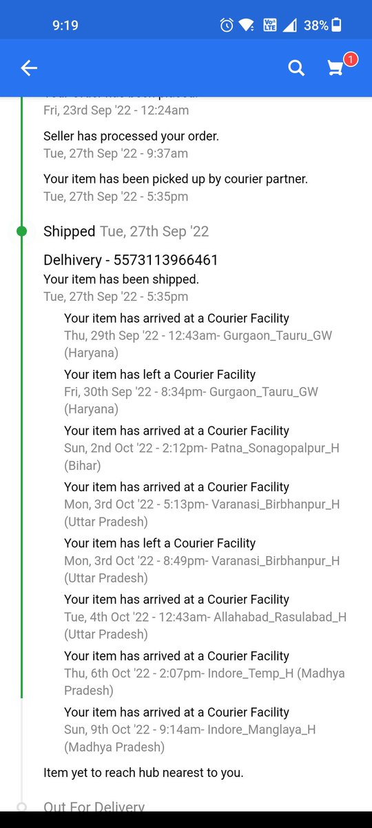 mahawarihitesh's tweet photo. Your @flipkartsupport support team is saying that my product is in haryana and let me know where you can see haryana in the order status, it is just 40km from my city.your support team have no clues about anything, your Twitter team has no clue about anything what are you doing? https://t.co/RLjtTRNrwl