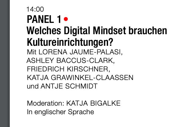 FFTDuesseldorf's tweet photo. "Welches Digital Mindset brauchen Kulturinstitutionen?"

Unsere Dramaturgin @kgrawi und Lena tom Dieck vom Projekt @digitales_Foyer sind ab morgen beim #DigitalLab3 der @kulturstiftung #FondsDigital https://t.co/ngEAe8ZQ8N