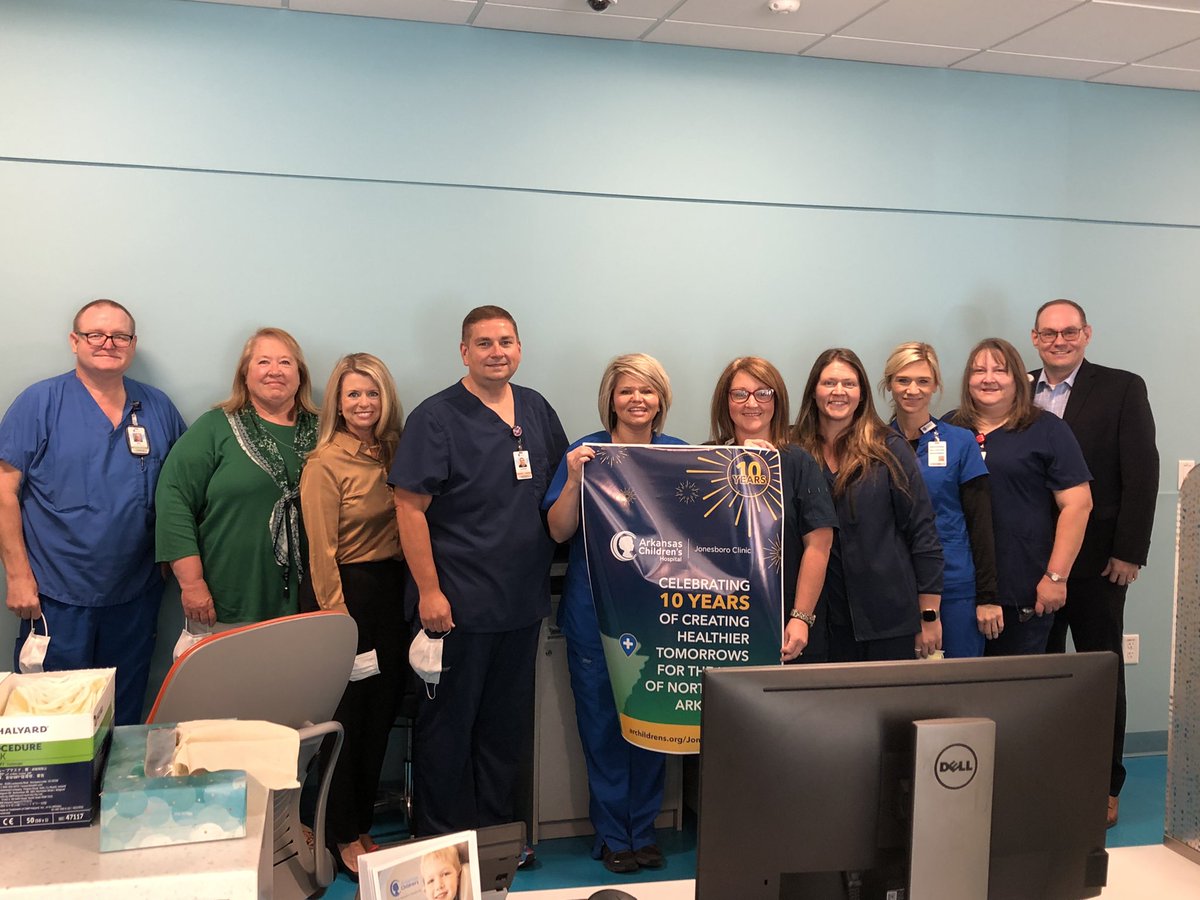sherrie loyd (@loyd_sherrie) on Twitter photo Celebration of 10 years of service for the children of Northeast Arkansas at Arkansas Children’s hospital Jonesboro Clinic! <a href="/JamieWigginsRN/">Jamie Wiggins, PhD, RN, FACHE, FAAN</a> <a href="/laden_stephen/">Stephen Laden</a> <a href="/TabbathaADale/">Tabbatha Ann Dale</a> #archildrens #jonesborostrong Celebration of 10 years of service for the children of Northeast Arkansas at Arkansas Children’s hospital Jonesboro Clinic! <a href="/JamieWigginsRN/">Jamie Wiggins, PhD, RN, FACHE, FAAN</a> <a href="/laden_stephen/">Stephen Laden</a> <a href="/TabbathaADale/">Tabbatha Ann Dale</a> #archildrens #jonesborostrong