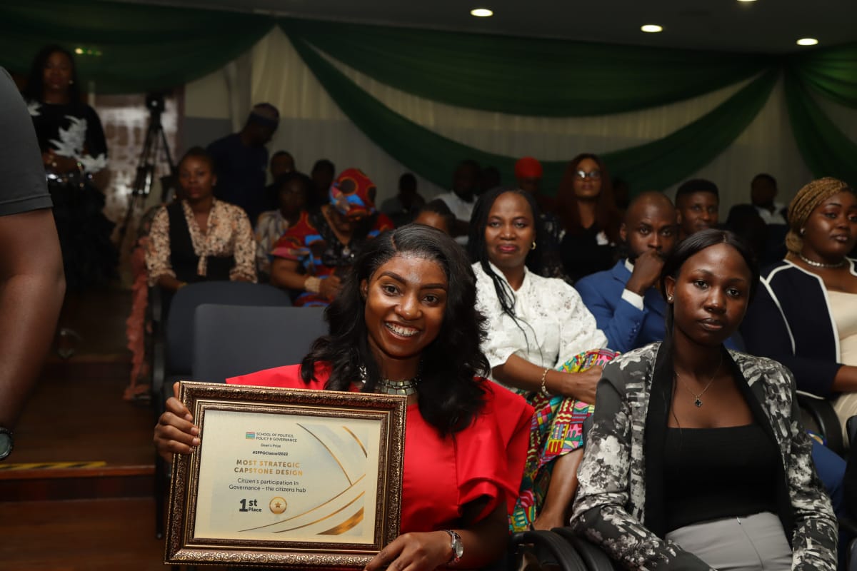 TheSPPG's tweet photo. At the #Classof2022Graduation, Citizens' Participation in Governance Capstone Group was awarded first place for the "Most Strategic Capstone Design" for their work in using digital solutions to improve citizens’ participation in governance. - https://t.co/qGvRvJ4i54 https://t.co/3w3bcNCDN6