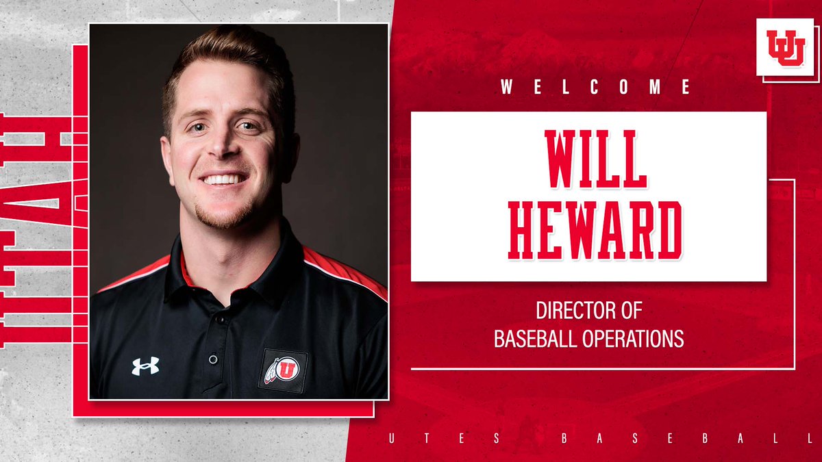 Please join us in welcoming Will Heward as our director of baseball operations! 📰 utahutes.com/news/2022/10/1… #GoUtes