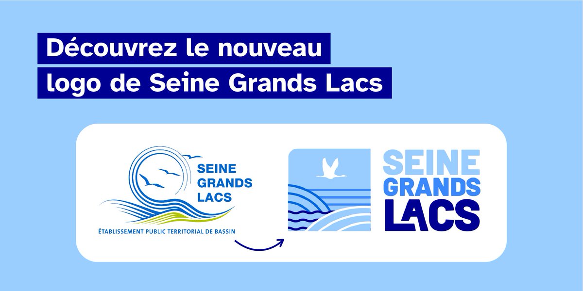 SeineGrandsLacs's tweet photo. Le nouveau logo Seine Grands Lacs est arrivé ! Une nouvelle identité visuelle pour notre établissement : plus moderne et plus lisible, mettant davantage en valeur Seine Grands Lacs et l’aspect innovant de nos missions. #SeineGrandsLacs #Logo https://t.co/iOGlbMsCFR