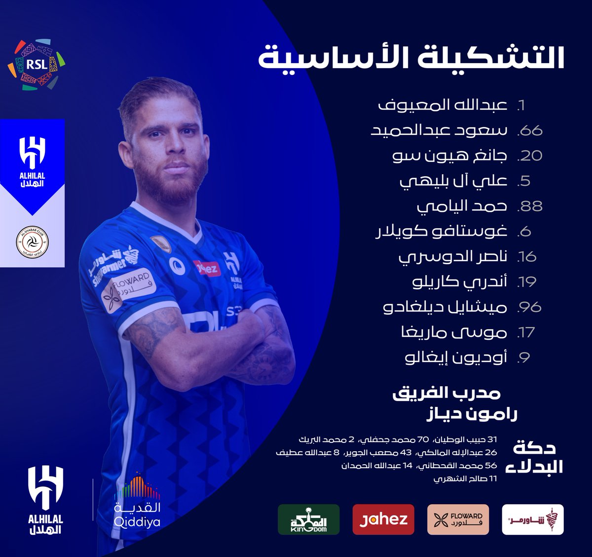 Alhilal_FC's tweet photo. 📋تعرّف على قائمة "حامل اللقب" في مواجهة "الشباب" ⚽️💙

#الهلال 
#الهلال_الشباب https://t.co/Dv30RDeT2k