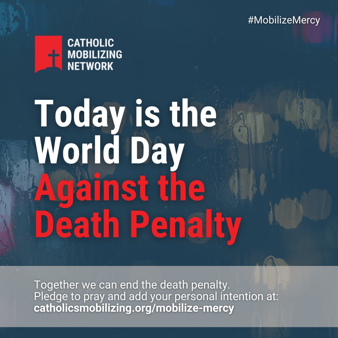 oakdiocese's tweet photo. Today is the #WorldDayAgainstTheDeathPenalty. We continue to pray with #PopeFrancis and Catholics throughout the world for the end of the death penalty.
https://t.co/Xcrdjm6SvL
#RespectLIfeMonth #EndTheDeathPenalty #WorldDayAgainstTheDeathPenalty #MobilizeMercy https://t.co/oGwg9Q3aWe