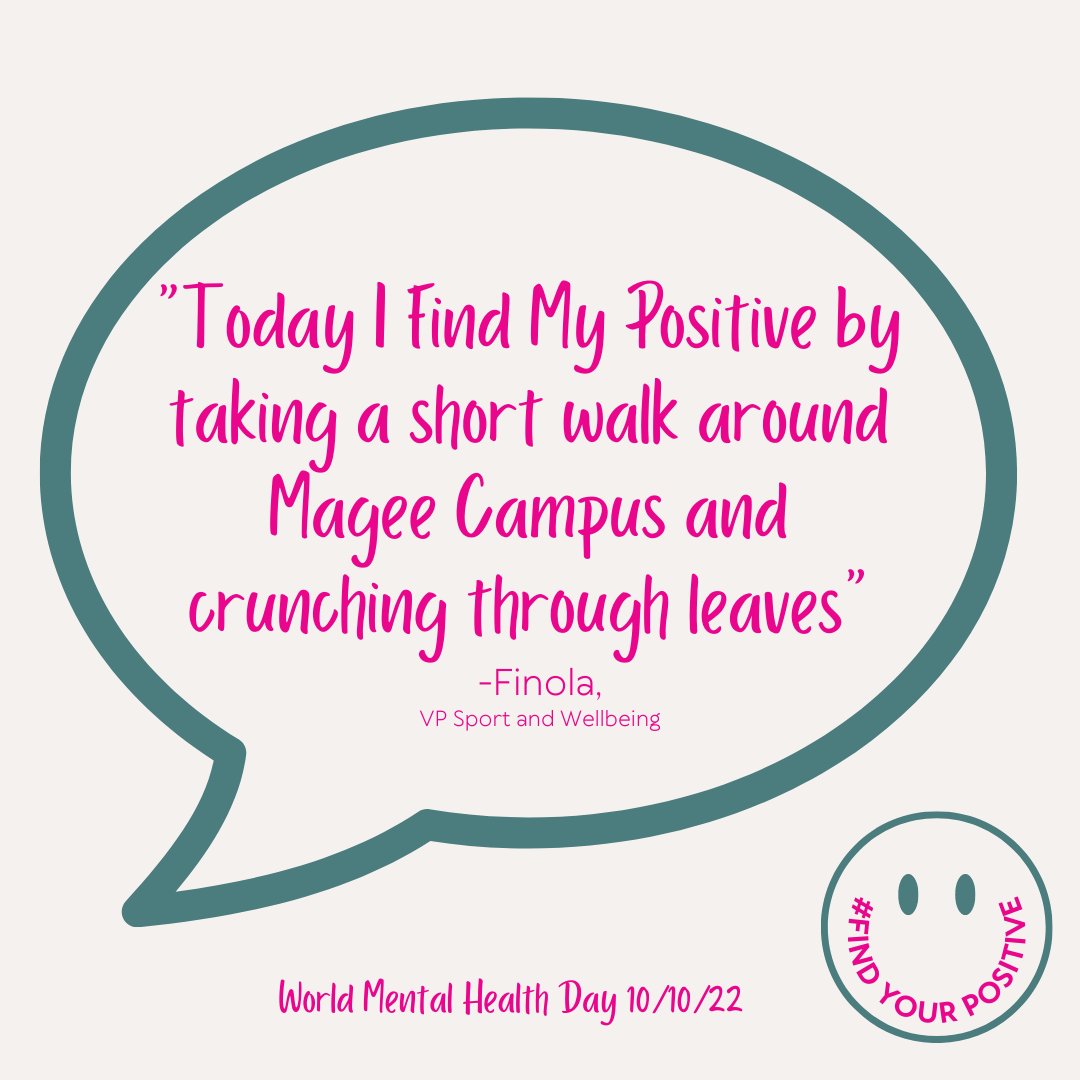 UUSU_Online's tweet photo. Today is World Mental Health Day 💚
Some days are great days and some days are bad days, no matter how you feel we encourage you to find one small positive in every day. 

How do you #FindYourPositive today? https://t.co/L0glP2MEXI