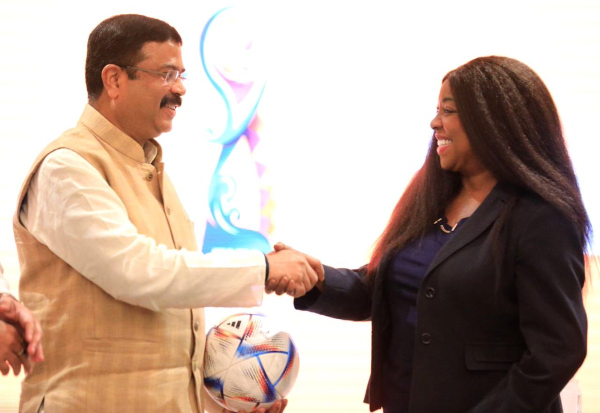 Papumishra4u's tweet photo. Football for school.
#DharmendraPradhan
#FIFAWorldCup 
#F4s https://t.co/yDYycFAV1i