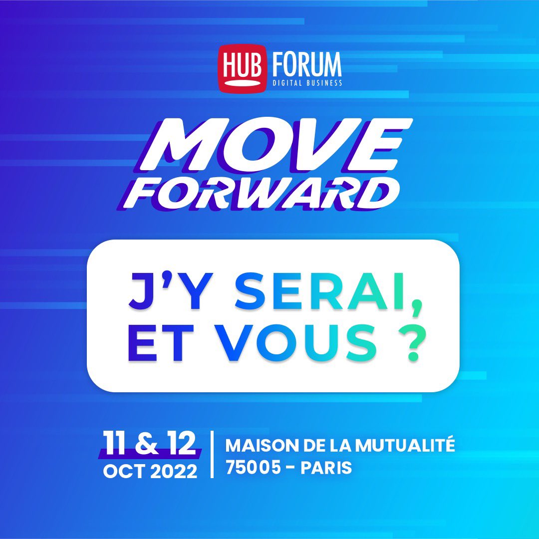 📍 [J-1] Le #HUBForum c’est demain!

J’aurais la chance d’être présent au forum du <a href="/HUBInstitute/">HUB Institute</a> pour deux jours de conférences et masterclass d’un événement incontournable de la transformation digitale.  

#hubforum #mbadmb #moveforward 

<a href="/ArnaultChatel/">Arnault Chatel</a> <a href="/wtaranoff/">Wladimir Taranoff 🧩🔑</a> <a href="/VincentMontet/">Vincent MONTET</a>