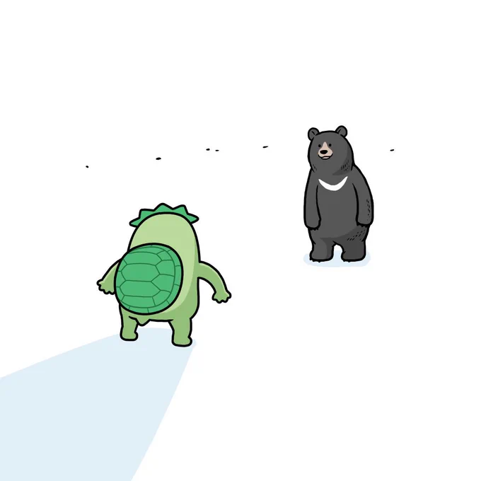 かっぱVSツキノワグマ 