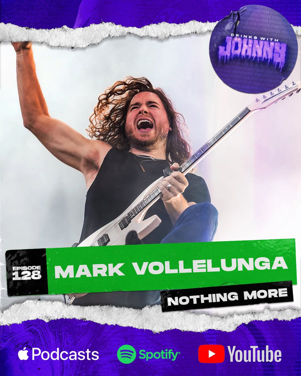 drinkswjohnny's tweet photo. This week we’re joined by @MarkVollelunga of @nothingmorerock! 🎸

Catch the podcast NOW STREAMING on all platforms, and be sure to check back tomorrow for our YouTube premiere! 

🔗 https://t.co/QJzZfPm6kM 

📸: Lizzy Davis Photography

#MarkVollelunga #NothingMore https://t.co/kvrBjBLM2Q
