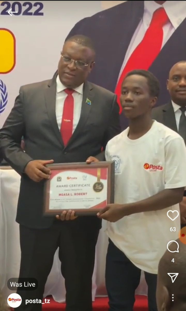 MgasaLucas's tweet photo. Thank you  @Nnauye_Nape .
I'm truly honored from this appreciation from You and Posta Tanzania. I'm proud being selected as the best innovator in ICT systems development. As innovators This doesn't go without acknowledge the support we got from @costechTANZANIA @DTBi_tz @bunihub https://t.co/2GU1XLVQcV