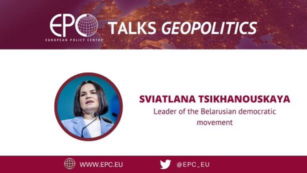 ricbdc's tweet photo. 🚨13/10/2022 @ 15:30🚨 

Join me this Thursday for a new edition of #EPCTalksGeopolitics with @Tsihanouskaya. Use this link to register for this in-person event ➡️ https://t.co/Scr2owvLH2 @epc_eu https://t.co/eH4HgL0QI3