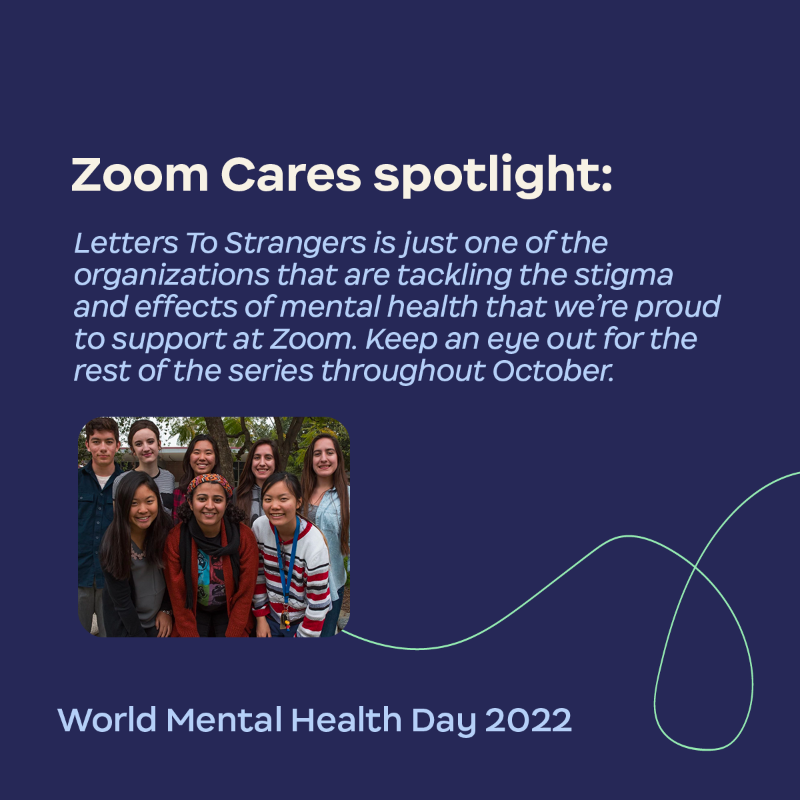 Zoom's tweet photo. Today is #WorldMentalHealthDay, so we wanted to spotlight some of the amazing mental health organizations we have the honor of supporting through our social impact arm, Zoom Cares. 💙

Let’s start with this quote from @l2smentalhealth. Read more: https://t.co/kivYivWlFq