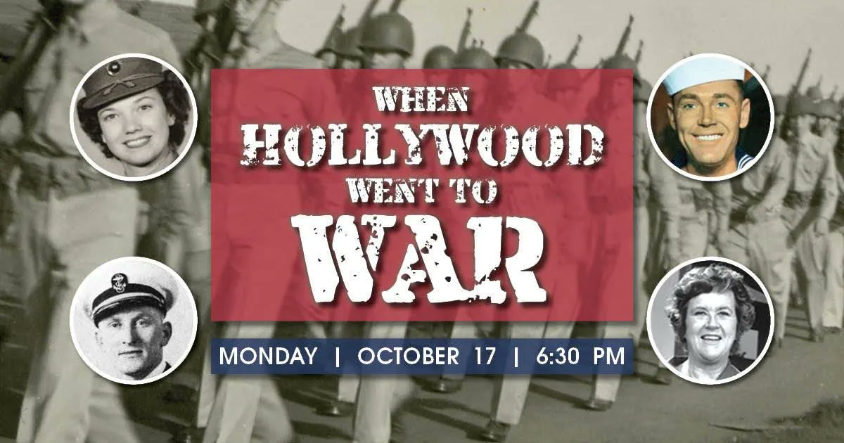 AdrianDistrict's tweet photo. 🇺🇸 Learn the stories of #celebrities who their careers on hold to serve the country during WWII! "When Hollywood Went to War" will be presented by Al and Dave Eicher on October 17th at 6:30pm. https://t.co/pImrKIyIu1 #WW2 https://t.co/6HjdI1DGcU