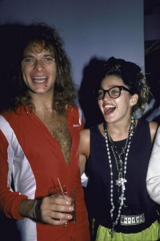 MADONNA with David Lee Roth. Happy Birthday Dave. Great memories 