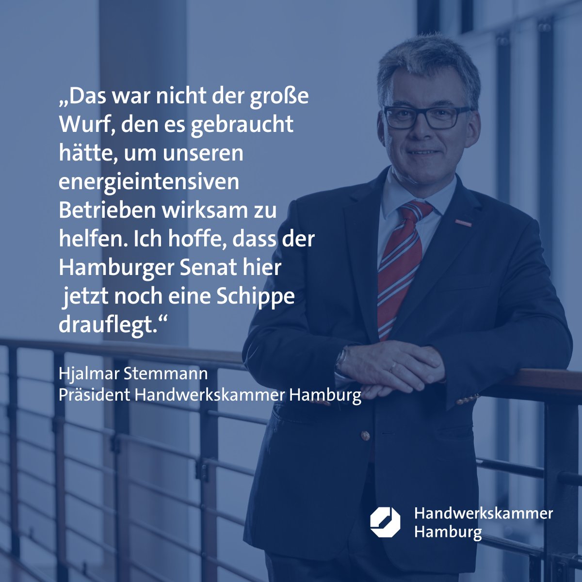 Die Entlastungsmaßnahmen, die die Gaspreis-Kommission der Bundesregierung vorschlägt, greifen aus Handwerkssicht zu kurz. Das Statement von Präsident <a href="/HjalmarStemmann/">Hjalmar Stemmann</a>: