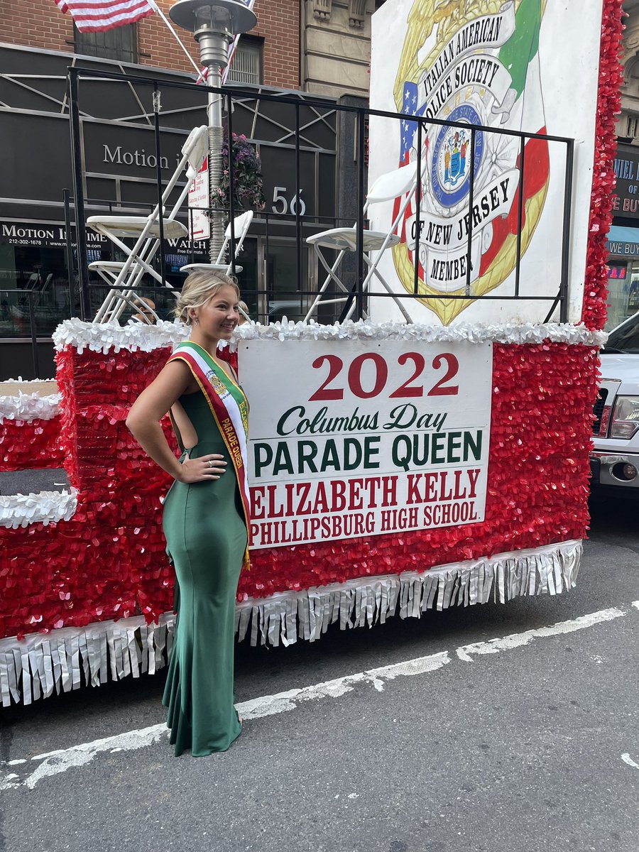 fieldhockey_phs's tweet photo. Congratulations to Beth Kelly who was selected as the 2022 Columbus Day Parade Queen! She will be representing Phillipsburg High School today in the NYC Columbus Day Parade! https://t.co/H39iJEinV7