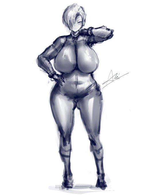 性癖と作画コストを両立させた新キャラが作りたいというアイデアスケッチ 