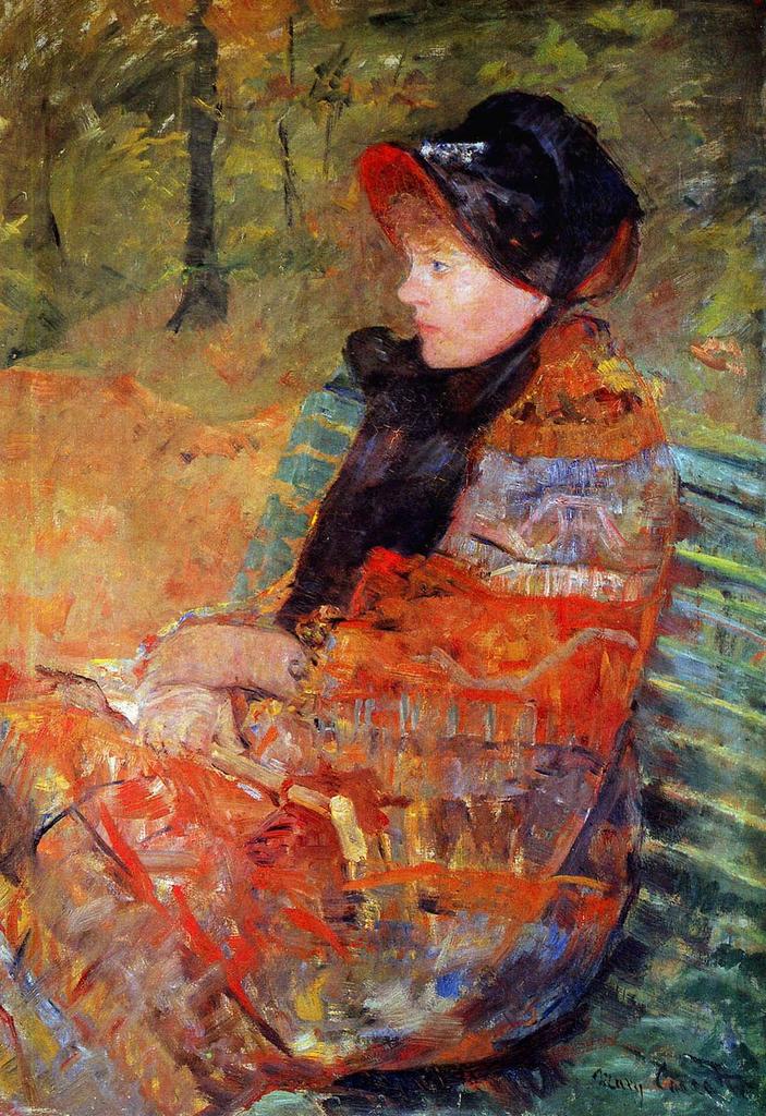 Mary Cassatt, 
Portrait of Lydia Cassatt, 1880 
#WomensArt #Autumn