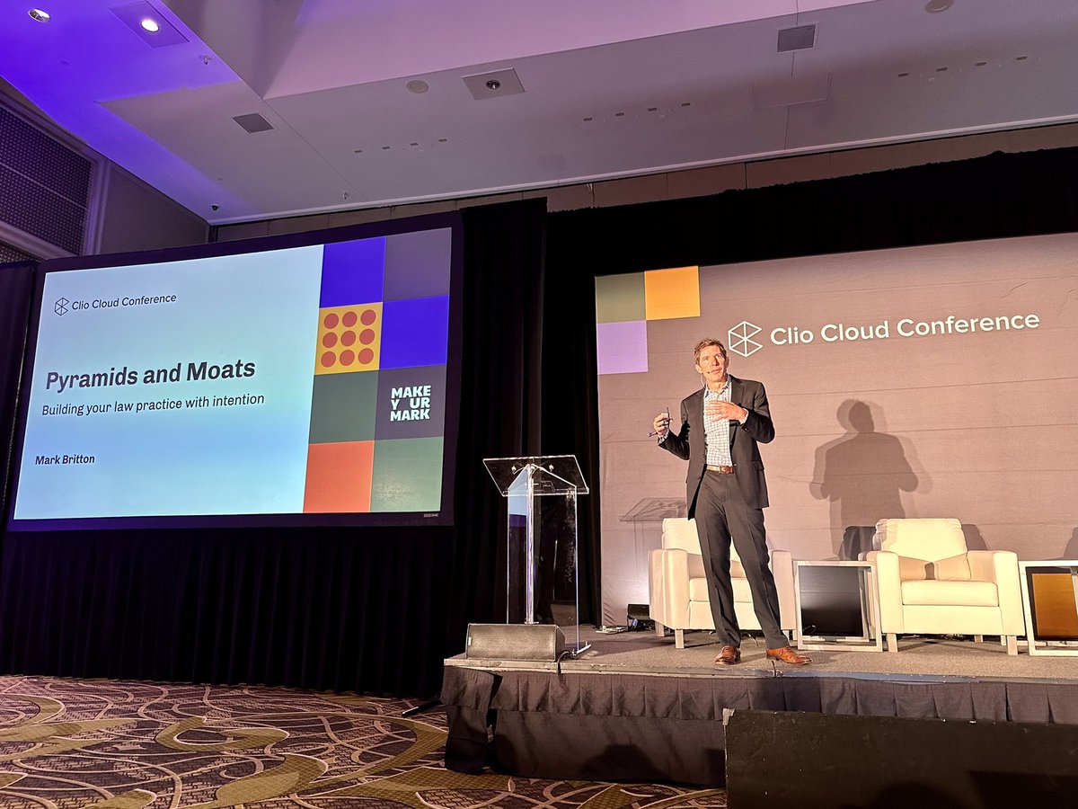 jack_newton's tweet photo. Great talk by @Mark_Britton on “Pyramids and Moats” on how to embrace business strategy in running a law firm. https://t.co/eGhdwamwPl