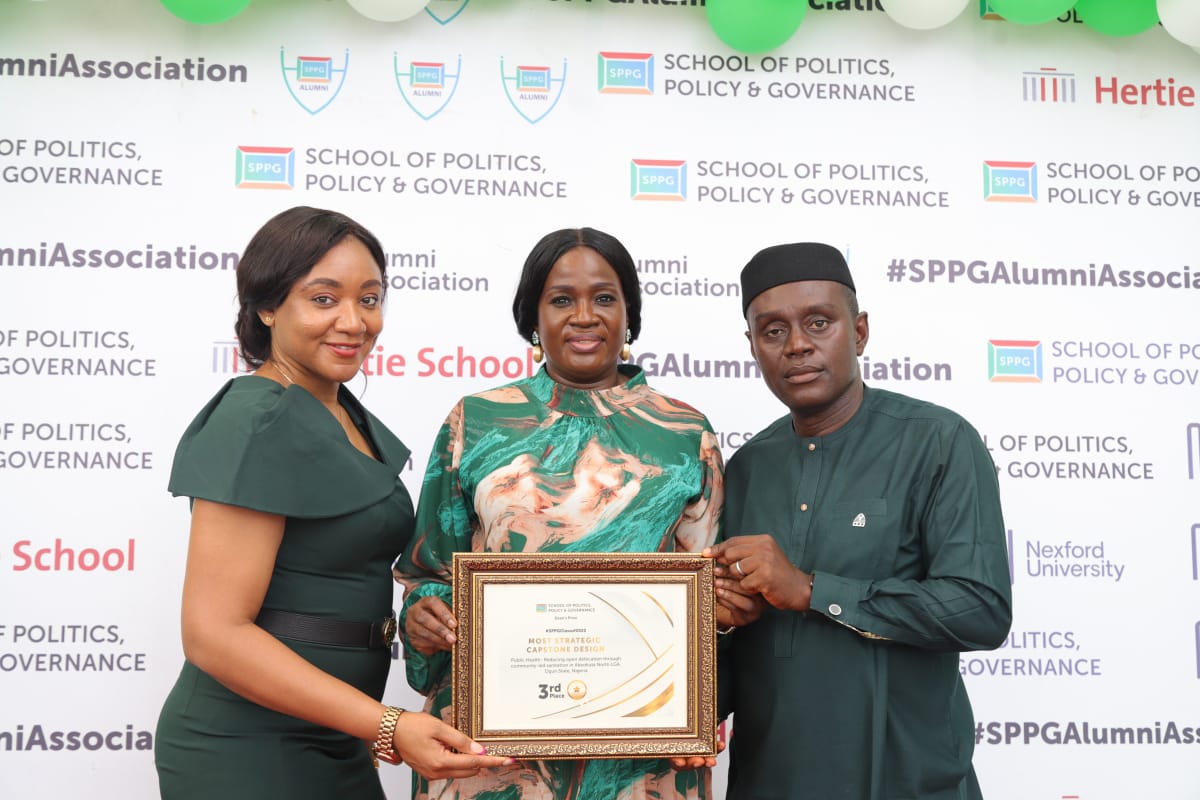 TheSPPG's tweet photo. At the #Classof2022Graduation, Public Health Capstone Group was awarded 3rd place for the "Most Strategic Capstone Design" for their work in reducing open defecation through community-led sanitation in Abeokuta North LGA, Ogun State, Nigeria. - https://t.co/dgDeHmUDlP https://t.co/ax5LTdqupJ