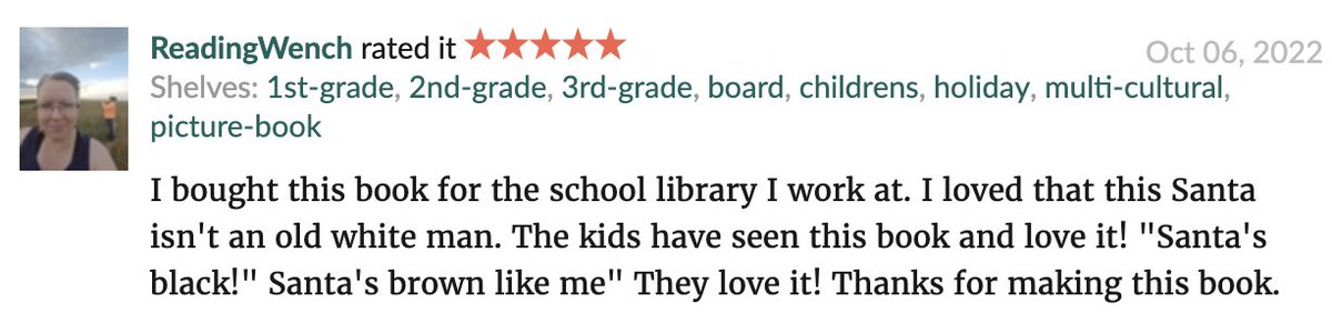 Representation matters 🥰😊 My heart at this review for Little Santa's Workshop. Thank you for sharing and reading it with the students!!✨✨✨ #blacksanta #kidlit
