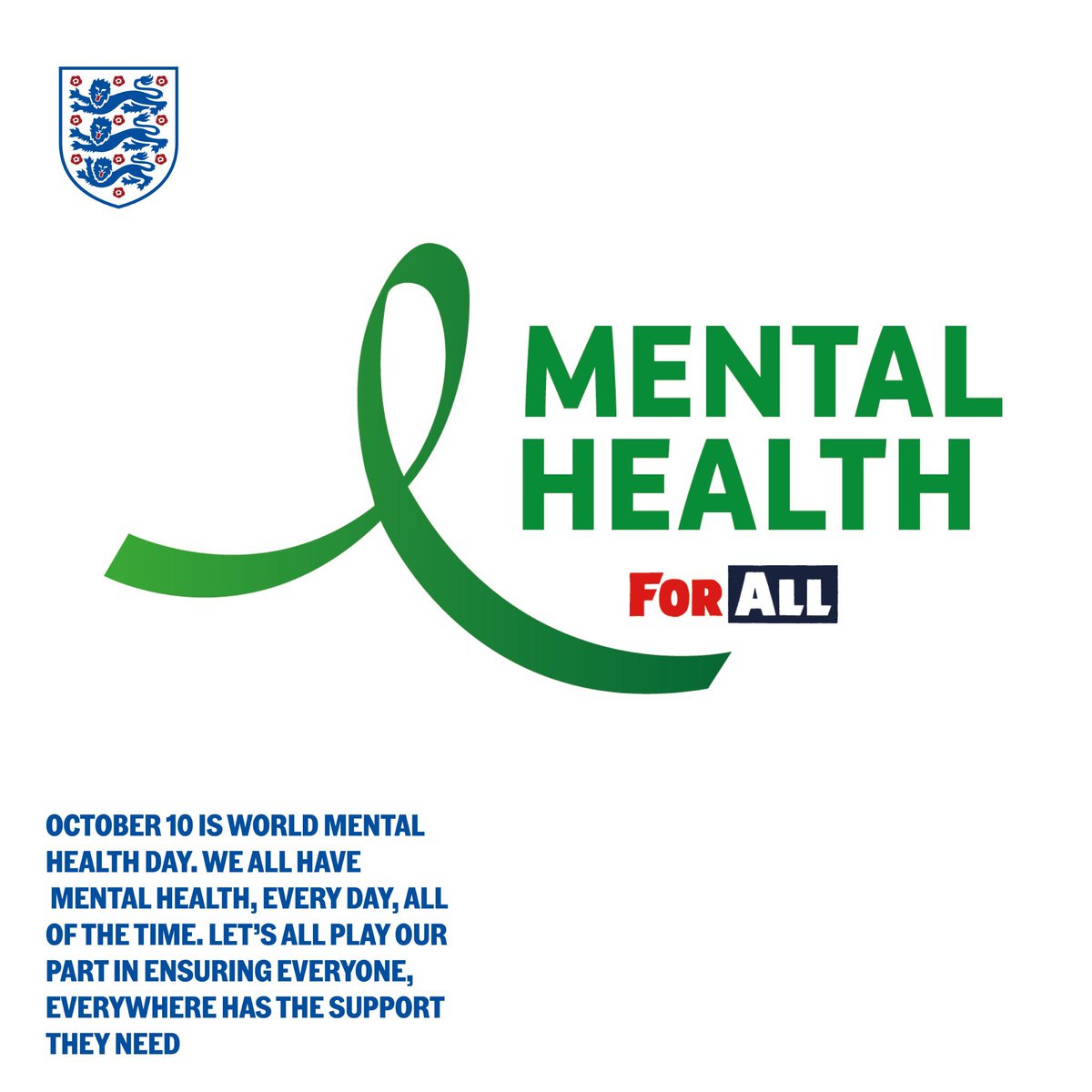 Today is world mental health day. 

It’s okay to not be okay. Open up, reach out, don’t suffer in silence 💚💛