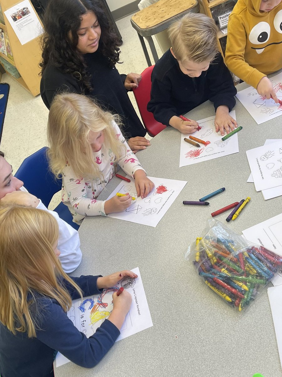 NCHSPreschool's tweet photo. Ms Jamie offered a variety of C themed centers activities for the preschoolers to engage in #letterC #campingweek #partnersingrowth @NCHSOFFICIAL @NCHSRedhawksCTE https://t.co/xEzLz6pTQh