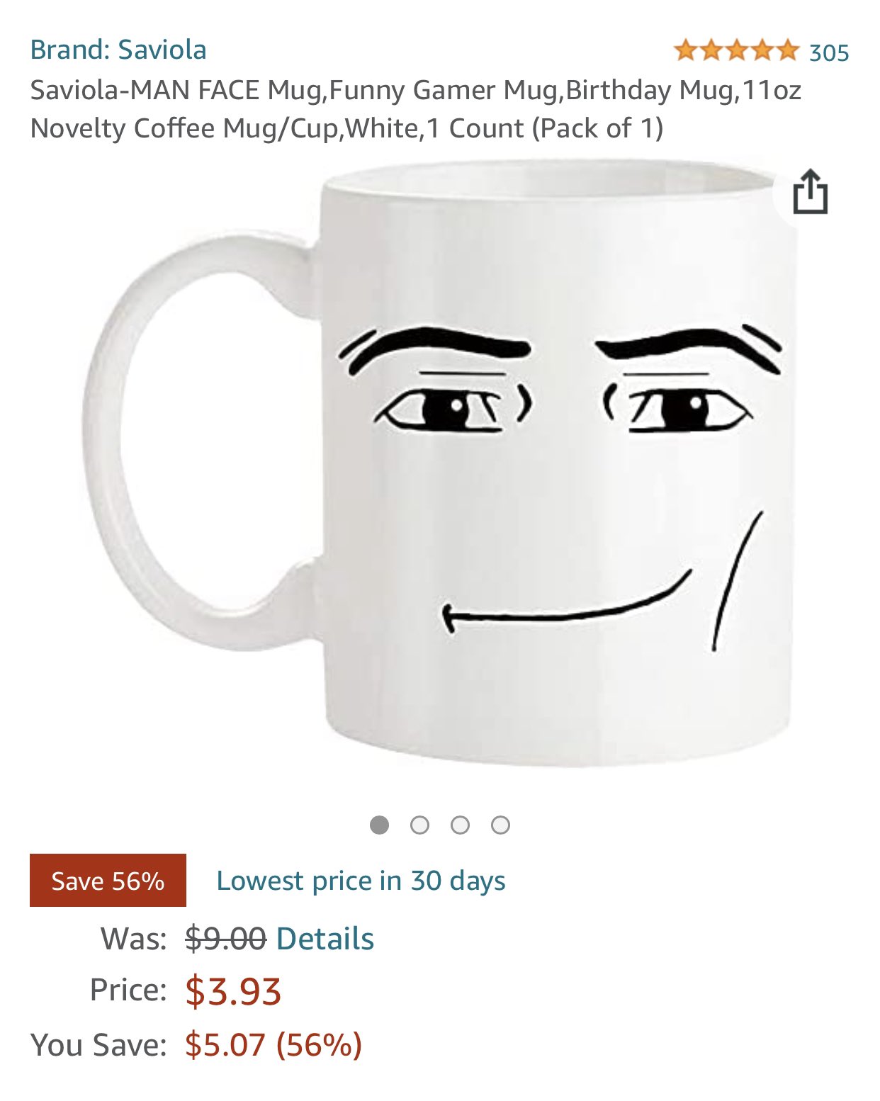 Roblox Man Face Mug | Funny cup | Meme mug | Roblox