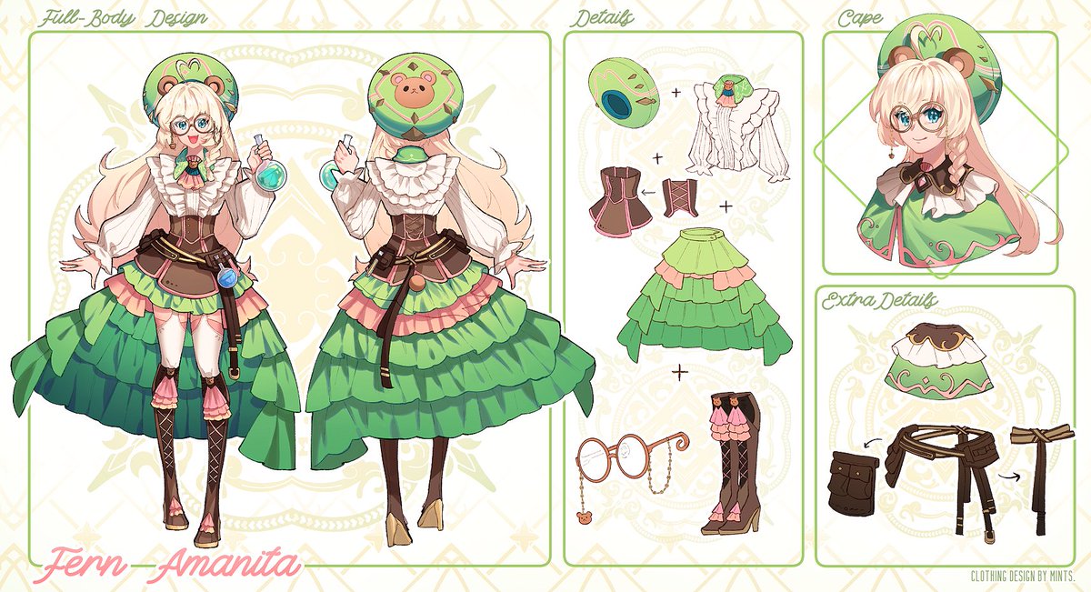 FernAmanita's tweet photo. ❀ Good Evening Everyone ❀

The name's Fern~ 
Fern Amanita and I'm a lvl 90 alchemist grinding quests solo on twitch to survive!! Its lovely to meet you, I hope we can go on an adventure sometime

❀ Art: #CraftingFern
❀ Live: #Potionparty

🔃 &amp; 💚 Appreciated
#Vtuber #ENVtuber https://t.co/IxqUOkw3FJ
