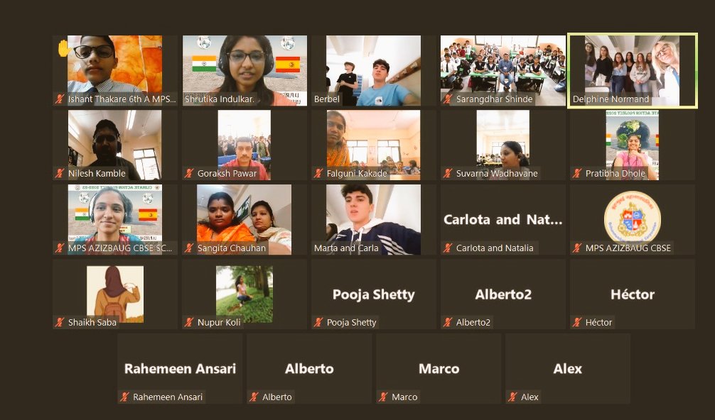 It was great &amp; informative meet with you <a href="/DelphiNor_/">Delphine Normand</a> Mam from the country 👉SPAIN👈  🥳😘 Thank you so much <a href="/koentimmers/">Koen Timmers #climateactionedu</a> <a href="/JenWilliamsEdu/">Jennifer Williams</a> <a href="/TakeActionEdu/">Take Action Global</a> for created such great opportunity for team <a href="/AzizbaugCbse/">MPS Azizbaug CBSE School</a> 😊