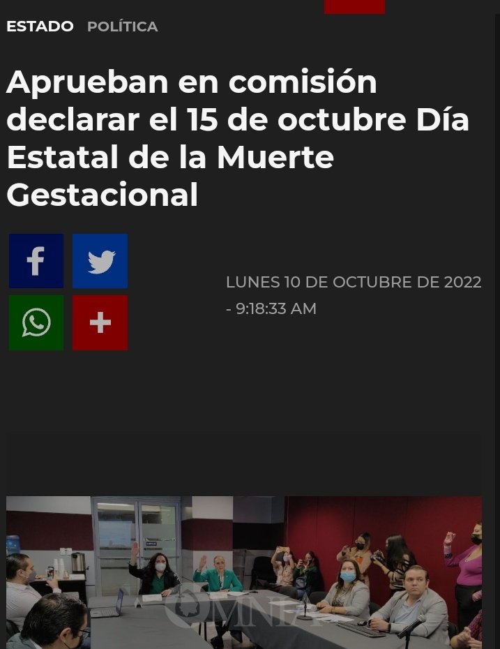 Muchas felicidades para Chihuahua!! Logrando hoy la aprobación por la Comisión del Congreso del Estado del 15 de Octubre de cada año como el Día Estatal para la Concientización sobre la muerte gestacional.  omnia.com.mx/noticia/239866…