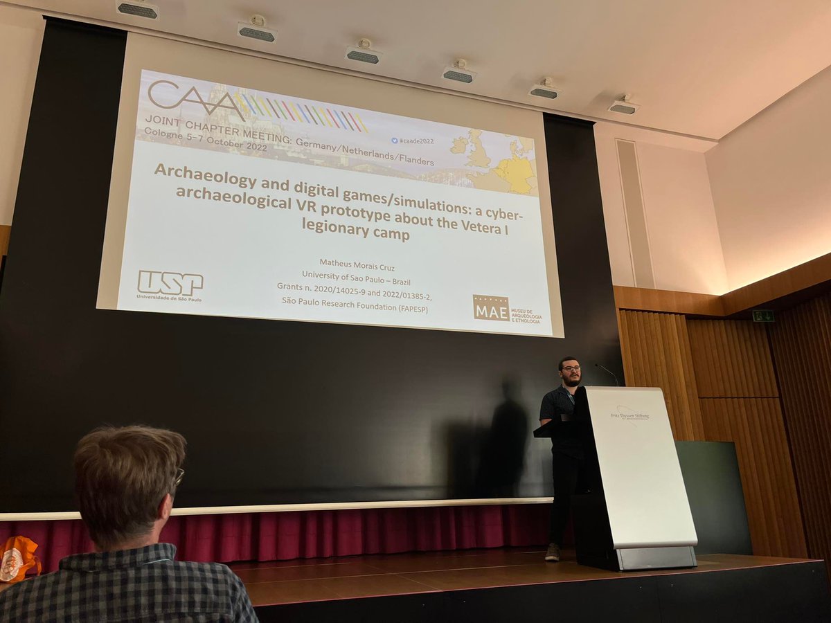 arch_arise's tweet photo. Last Friday (Oct. 7), researchers @priscillaulguim and @MatheusMrCruz, representing ARISE, presented their papers at the Joint Chapter Meeting CAA DE/NL/FL 2022 conference in Cologne, Germany. https://t.co/6xHHXu43XE