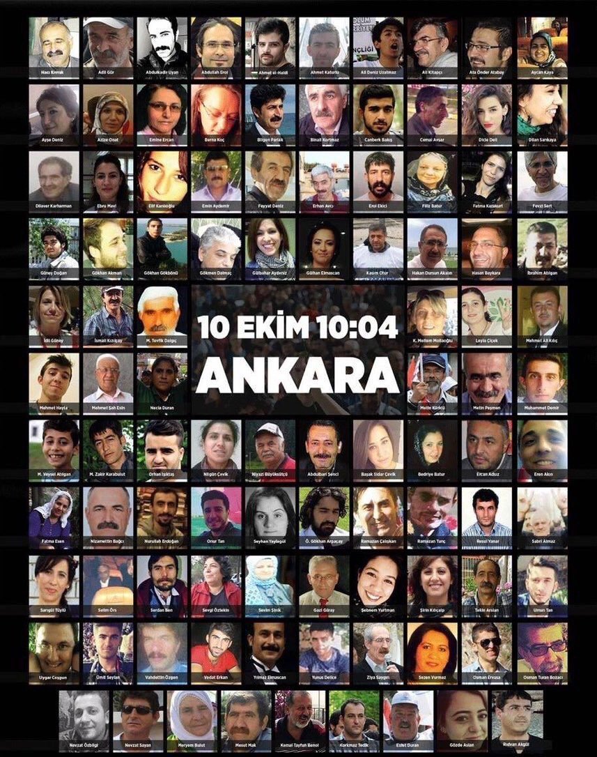 SolUlusal's tweet photo. "Canlı bombaların listesi elimizde ama eylem yapmadan tutuklayamıyoruz."
- Ahmet Davutoğlu

Bugün 62 ayrı istihbarat notuna rağmen tedbir alınmayan Ankara Gar Katliamı'nın 7. yıldönümü. https://t.co/30a4fXmS43