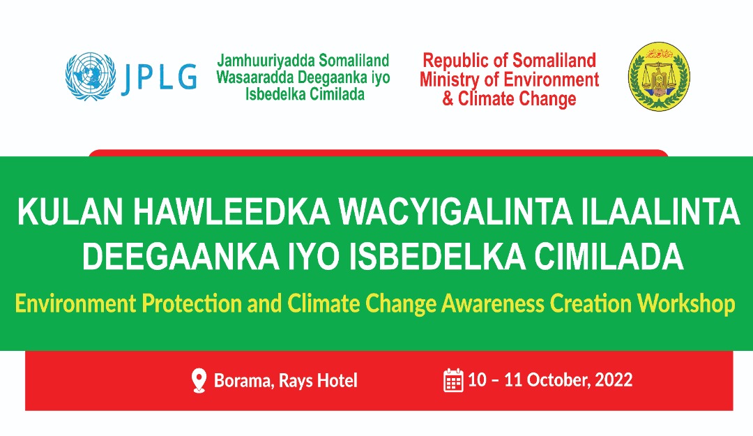 EnvMohamed's tweet image. Borama - @MOECC_JSL with the support of #JPLG held two days awareness creation Worshop on Environment Protection and climate change. Workshop Participants are  from Borama, Lughaya, Saylac and Baki Community committees.

#ClimateAction @GeedBeer
@Resilient_40 @UNDPSomalia