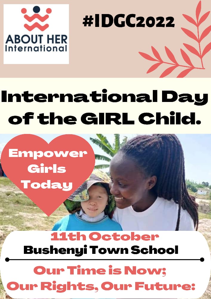 We are ready to celebrate the International #dayofthegirlchild with the Young Girls at Bushenyi Town School.
Let's make their world count.
#LetGirlsBeGirls
#EndChildMarriage @WezeshaGirls @GirlsNotBrides @RaisingTeensUg1 @GPforEducation @reachahand #IDG2022 #PowerToGirls