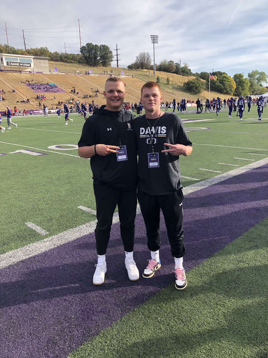 Jackson Stevens (@jstevens_11) on Twitter photo Thank you <a href="/weberstatefb/">Weber State Football</a> for the game-day invite!
#WeAreWeber #BigSkyFB
<a href="/21ADyson/">Andre Dyson</a> <a href="/CoachJayHill/">Jay Hill</a> <a href="/mmental7/">Mickey Mental</a> <a href="/Tana_Vea/">Tana J. Vea</a> <a href="/DavisDartsFB/">Davis High Football</a> <a href="/ScottPeery2/">Scott Peery</a> <a href="/Cameron_Wils0n/">Cameron Wilson</a> <a href="/RileyJensen/">Riley Jensen</a> Thank you <a href="/weberstatefb/">Weber State Football</a> for the game-day invite!
#WeAreWeber #BigSkyFB
<a href="/21ADyson/">Andre Dyson</a> <a href="/CoachJayHill/">Jay Hill</a> <a href="/mmental7/">Mickey Mental</a> <a href="/Tana_Vea/">Tana J. Vea</a> <a href="/DavisDartsFB/">Davis High Football</a> <a href="/ScottPeery2/">Scott Peery</a> <a href="/Cameron_Wils0n/">Cameron Wilson</a> <a href="/RileyJensen/">Riley Jensen</a>