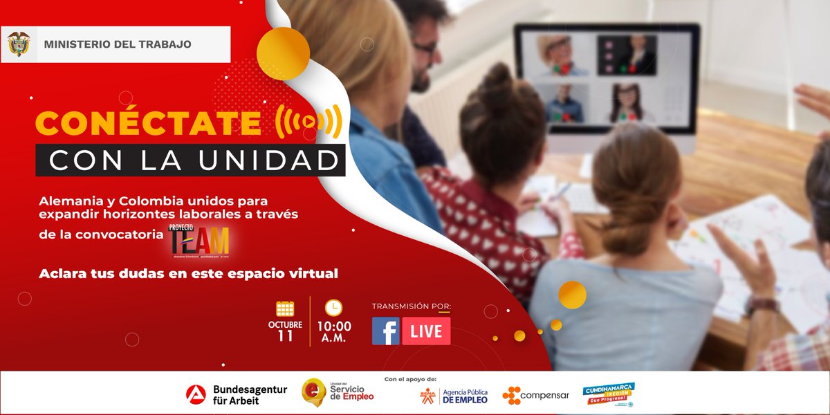 ServiciodEmpleo's tweet photo. ¿Tienes preguntas sobre el trabajo, las estrategias, actividades, convocatorias y procedimientos del SPE? Entonces... ¡#ConéctateConLaUnidad para resolverlas!
En este primer espacio virtual daremos respuestas sobre el #ProyectoTEAM 2.0.
¡Te esperamos!
🖱️https://t.co/RpMRH7wmGb https://t.co/kGXUKNuymY