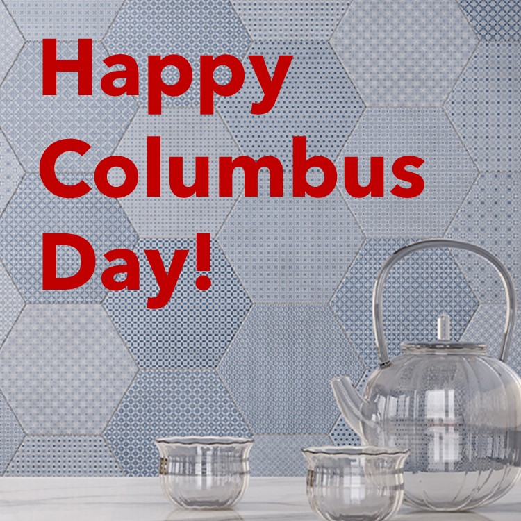 Happy Columbus Day! Want to fix up your kitchen or bathroom? Give us a call! 781-281-1793 Designer@HorizonInteriorsLLC.com #horizoninteriors #columbusday #tile #bathroomremodel #kitchenremodel #bathroommakeover #kitchenmakeover Image from Anatolia Tiles